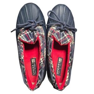 Sperry Top-Sider 1 Eye Duck Boots Womens 7 Tartan Plaid Waterproof STS90712